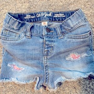 Cat & Jack toddler girl denim cut off shorts